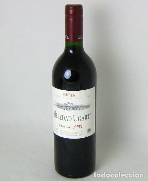 Coleccionismo de vinos y licores: V5 BOTELLA DE VINO TINTO HEREDAD UGARTE, RIOJA, CRIANZA 1999, ETIQUETA CASER&Iacute;O RODEADO DE VI&Ntilde;AS