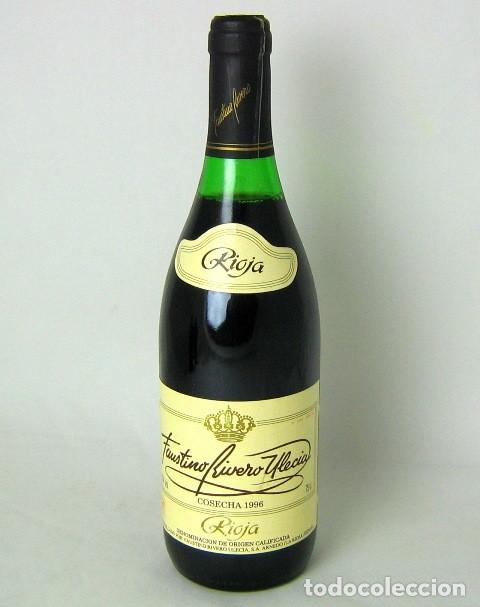 Coleccionismo de vinos y licores: V5 BOTELLA DE VINO TINTO FAUSTINO RIVERO ULECIA, RIOJA, COSECHA 1996, ETIQUETA CON CORONA REAL