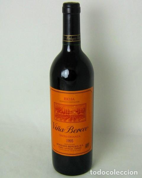 Coleccionismo de vinos y licores: V4 BOTELLA VINO TINTO VI&Ntilde;A BERCEO, RIOJA CRIANZA 1995, ETIQUETA CASER&Iacute;O RODEADO DE VI&Ntilde;AS Y ARBOLES