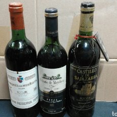 Coleccionismo de vinos y licores: LOTE 3 BOTELLAS DE VINO FECHAS 1975 .1985.2001. Lote 81517282