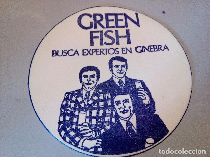 Coleccionismo de vinos y licores: POSAVASOS GINEBRA GREEN FISH
