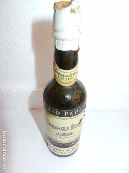 Colecionismo de vinhos e licores: BOTELLIN TIO PEPE FINO MUY SECO. BODEGA GONZALEZ BYASS JEREZ DE LA FRONTERA- ESPA&Ntilde;A.