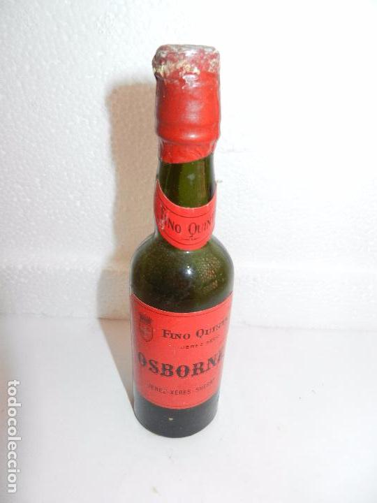 Colecionismo de vinhos e licores: BOTELLIN FINO QUINTA JEREZ SECO. BODEGAS OSBORNE SHERRY. JEREZ DE LA FRONTERA ESPA&Ntilde;A.