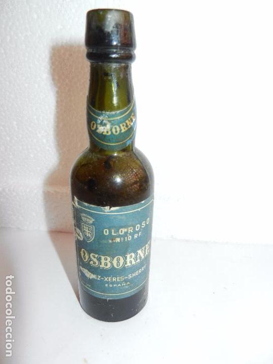Collection of wines and liquors: BOTELLIN OLOROSO N&ordm; 10RF BODEGA OSBORNE JEREZ DE LA FRONTERA ESPA&Ntilde;A.