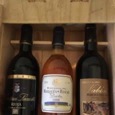 Coleccionismo de vinos y licores: LOTE DE 3 BOTELLAS- SELECCIÓN DE VINOS, MARTINEZ LA CUESTA, MARQUES DE RISCAL Y VALDUERO. Lote 85534066