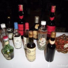 Coleccionismo de vinos y licores: 12 BOTELLINES DE LICOR FINO QUINTA OSBORNE.-BRANDY BOFILL ,MATEU,VER FOTOS