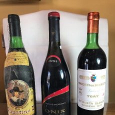 Coleccionismo de vinos y licores: DOS BOTELLAS DE RIOJA Y UNA DE PRIORAT AÑOS 1968, 1991, 1971. Lote 104332379