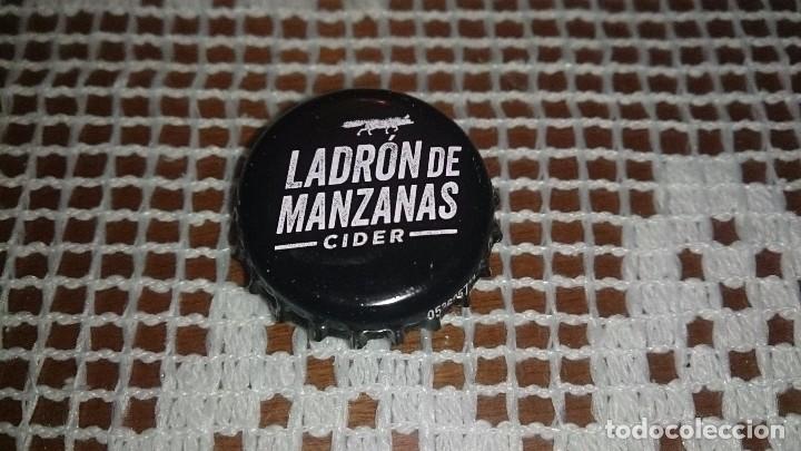 Coleccionismo de vinos y licores: Chapa/tap&oacute;n/corona, sidra Ladr&oacute;n de manzanas.