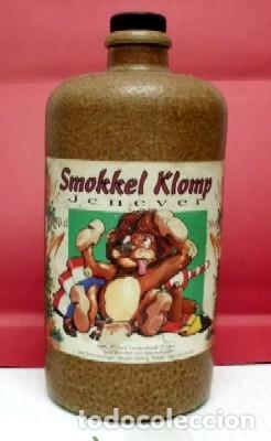 Coleccionismo de vinos y licores: BOTELLA DE GINEBRA BELGA SMOKKEL KLOMP. TAPON CORCHO ROTO POR PLASTICO. LLENA. VIN-242.