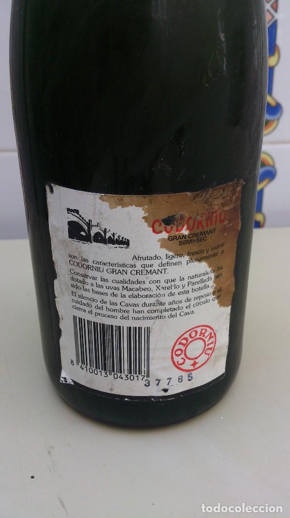 Coleccionismo de vinos y licores: botella codorniu semi-sec gran cremant - sin abir - Foto 4