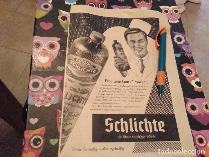 Coleccionismo de vinos y licores: MUY ANTIGUO ANUNCIO PUBLICIDAD PARA ENMARCAR GINEBRA ALEMANA SCHLICHTE