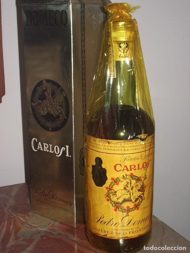 Coleccionismo de vinos y licores: CARLOS I, (Sello 4 Ptas)