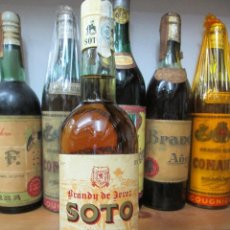 Coleccionismo de vinos y licores: ANTIGUA BOTELLA BRANDY COÑAC, SOTO SOLERA, DE JOSE SOTO JEREZ