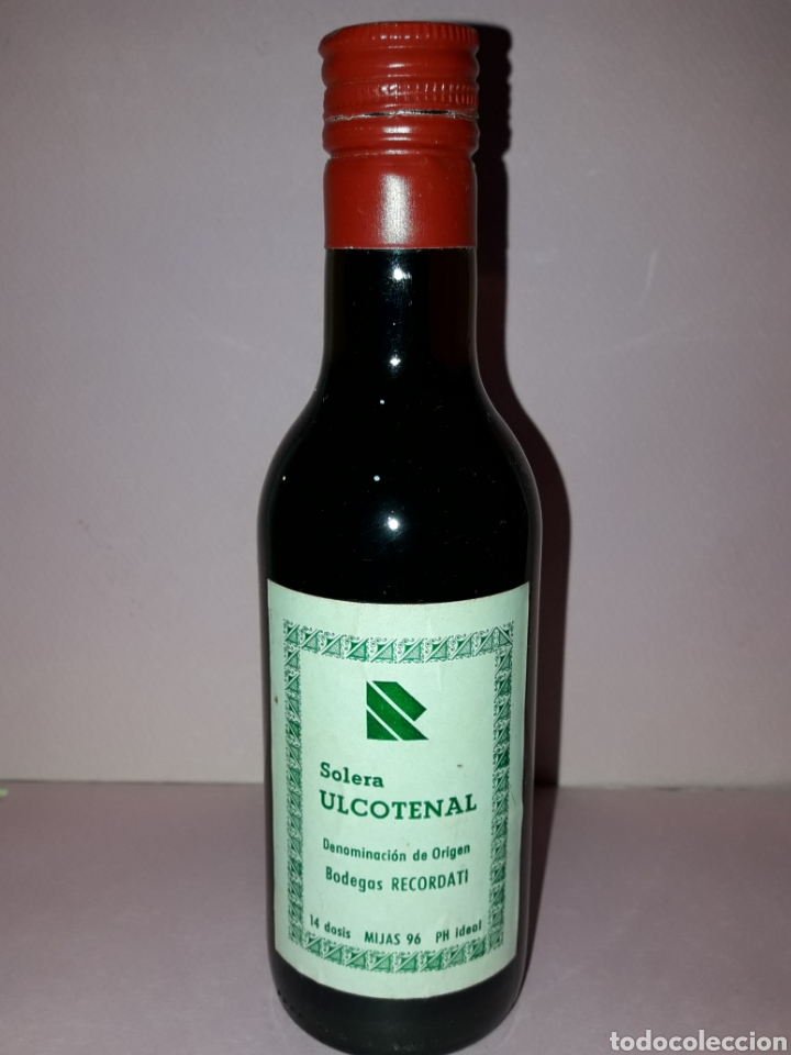 Coleccionismo de vinos y licores: RARO BOTELLIN QUINTO SOLERA ULCOTENAL