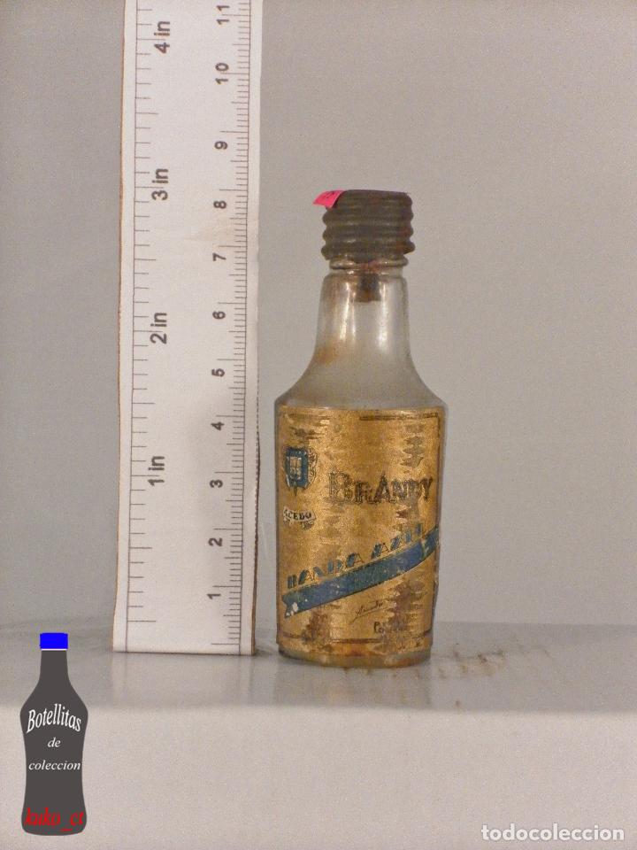 Coleccionismo de vinos y licores: BOTELLITA BOTELLIN BRANDY BANDA AZUL ACEDO RIOJA LOGRO&Ntilde;O