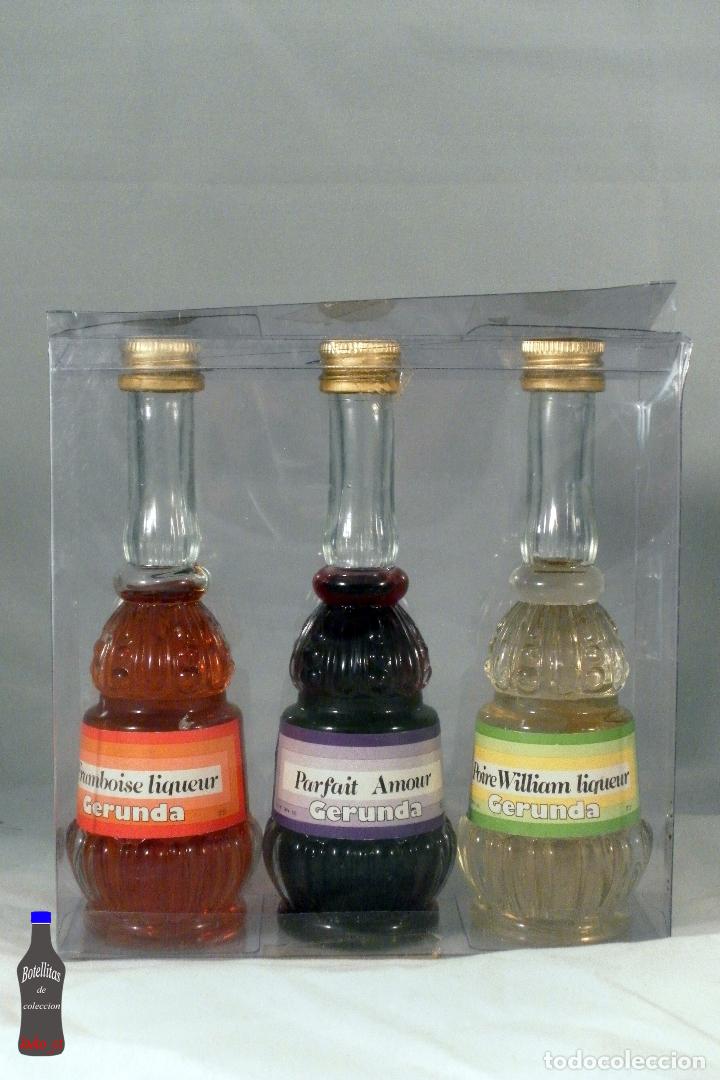 Collectionnisme de vins et liqueurs: BOTELLITA BOTELLIN LOTE DE 3 GERUNDA GIRONA