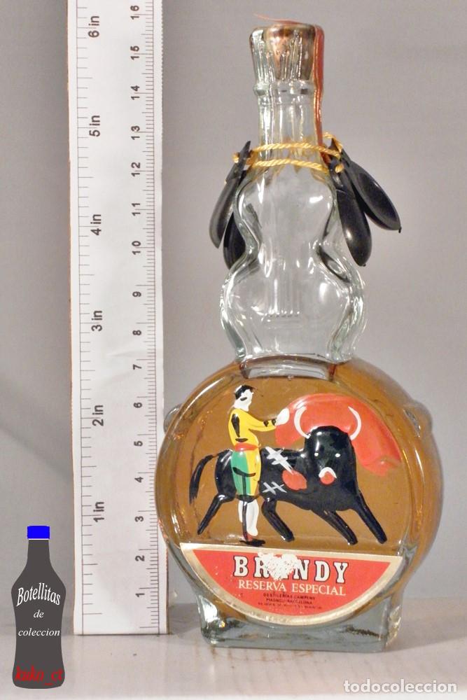 Coleccionismo de vinos y licores: BOTELLITA BOTELLIN BRANDY RESERVA ESPECIAL DESTILERIAS CAMPENY EL MASNOU BARCELONA