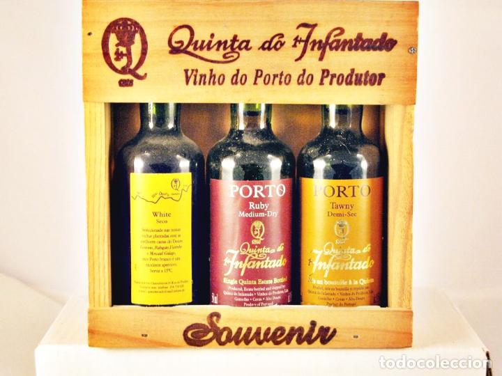Collectionnisme de vins et liqueurs: BOTELLITA BOTELLIN VINO QUINTA DO INFANTADO VINHO DO PORTO LOTE DE 3 EN CAJA