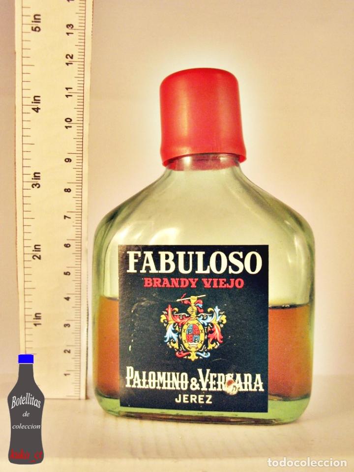 Coleccionismo de vinos y licores: BOTELLITA BOTELLIN PETACA BRANDY VIEJO FABULOSO PALOMINO & VERGARA JEREZ