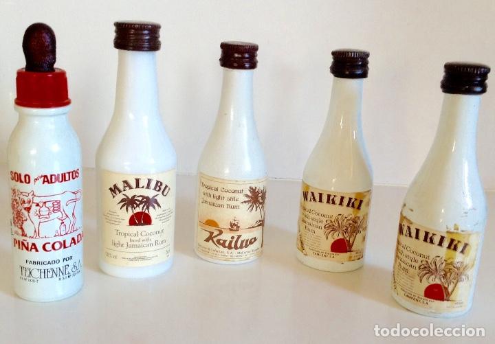Collection of wines and liquors: LOTE 13 BOTELLINES COCO Y PI?A