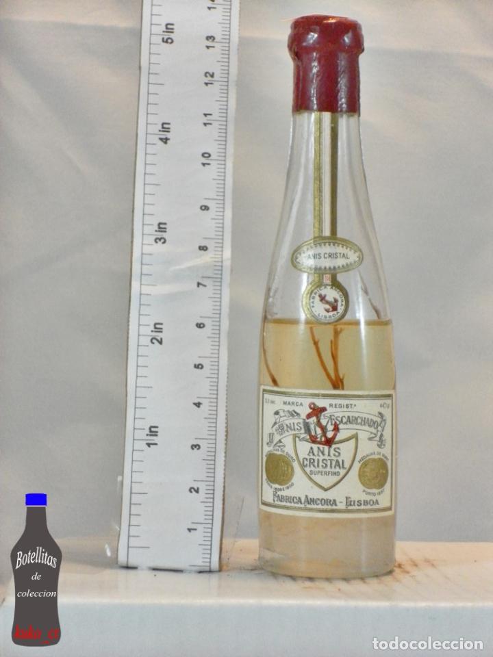 Sammlung von Weinen und Lik&ouml;ren: BOTELLITA BOTELLIN ANIS CRISTAL SUPERFINO ESCARCHADO FABRICA ANCORA LISBOA