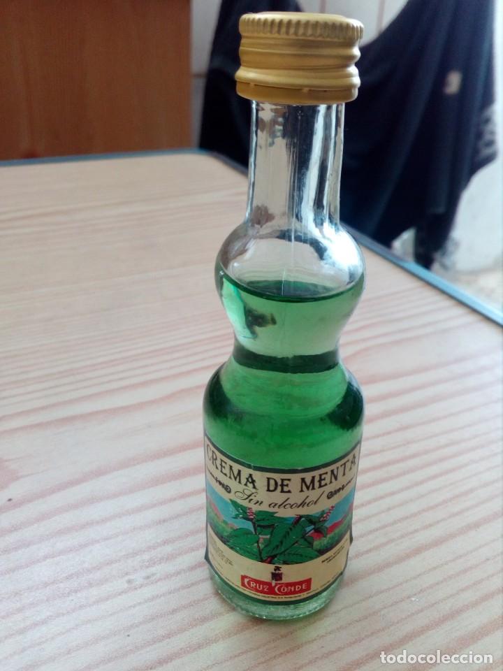 Colecionismo de vinhos e licores: Botellin Crema De Menta Cruz Conde