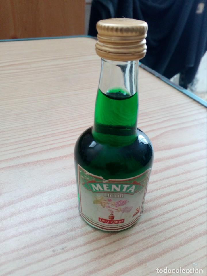 Colecionismo de vinhos e licores: Botellin Menta Cruz Conde