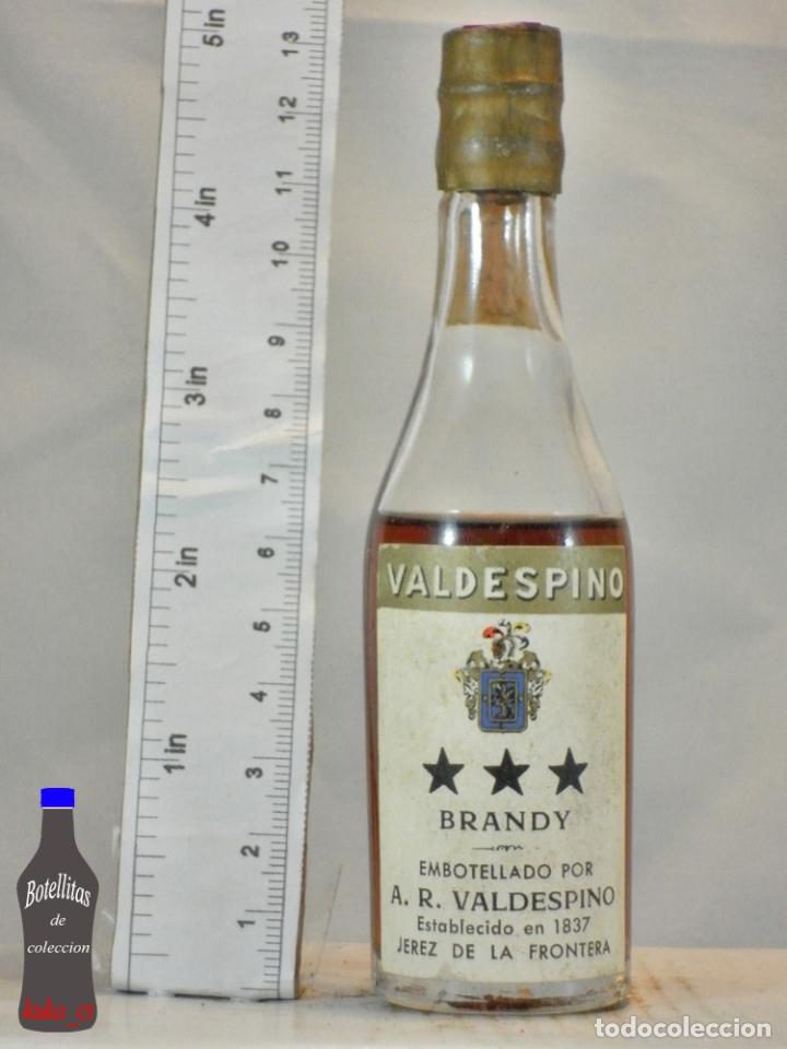 Coleccionismo de vinos y licores: BOTELLITA BOTELLIN BRANDY TRES ESTRELLAS A.R. VALDESPINO JEREZ