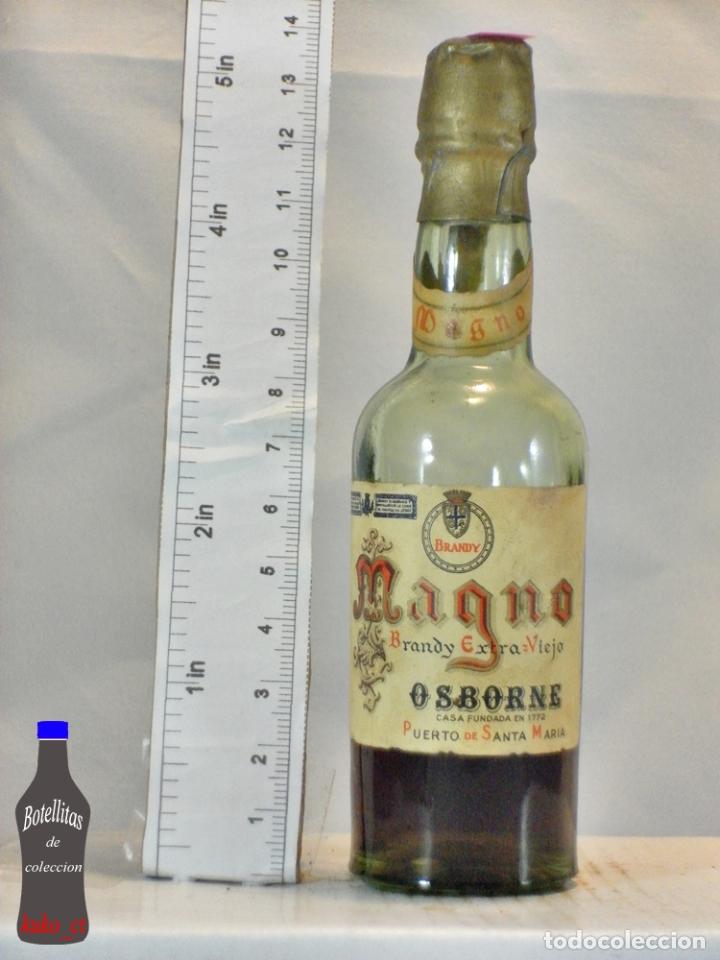 Coleccionismo de vinos y licores: BOTELLITA BOTELLIN BRANDY DE JEREZ MAGNO EXTRA VIEJO OSBORNE Y CIA PUERTO DE SANTA MARIA