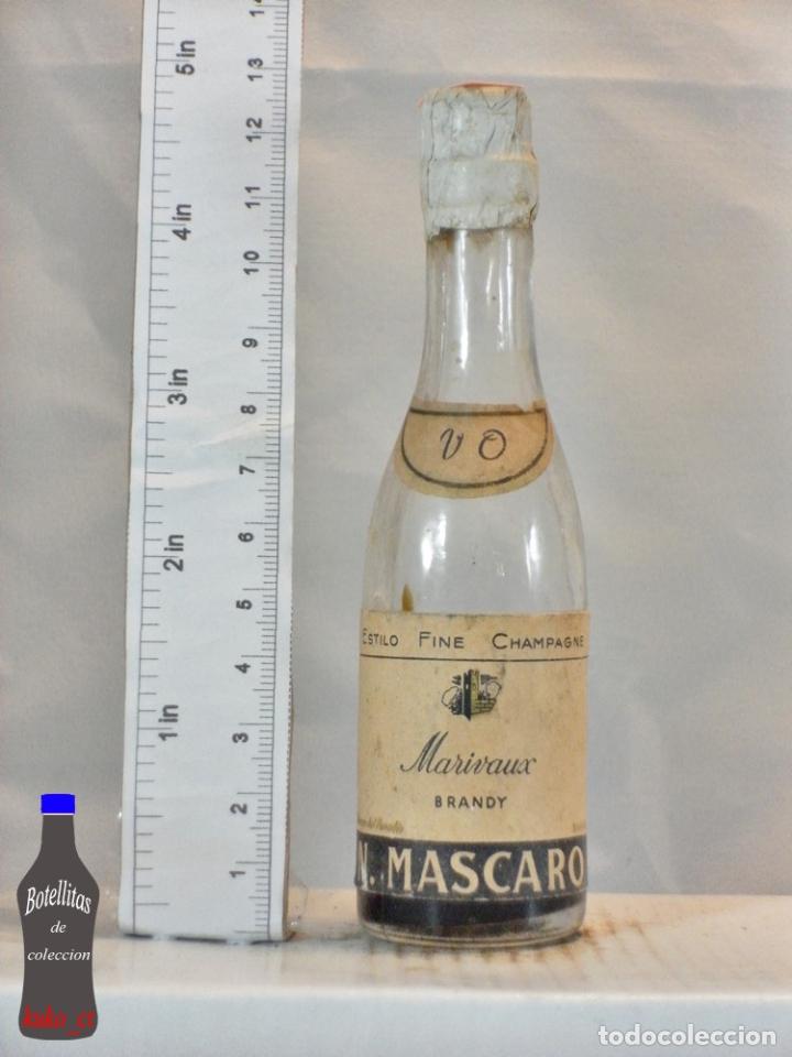 Coleccionismo de vinos y licores: BOTELLITA BOTELLIN V.O. ESTILO FINE MARIVAUX MASCARO BRANDY VILLAFRANCA DEL PENEDES