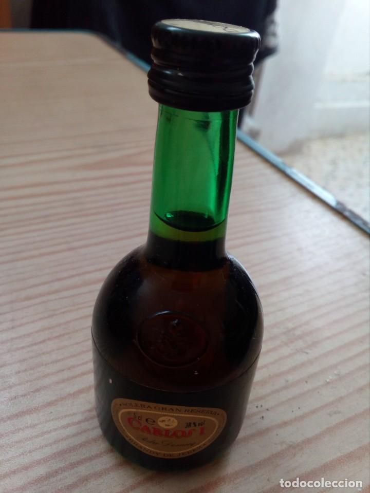 Colecionismo de vinhos e licores: Botellin Brandy Carlos I Solera Especial Pedro Domecq