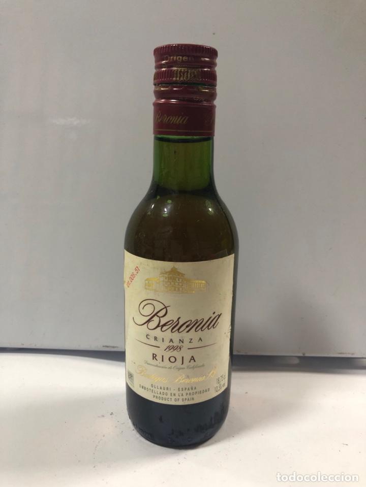 Collectionnisme de vins et liqueurs: BOTELLIN RIOJA. BERONIA CRIANZA 1998. BODEGAS BERONIA. OLLAURI. 18,75 CL.  12,5% VOL.