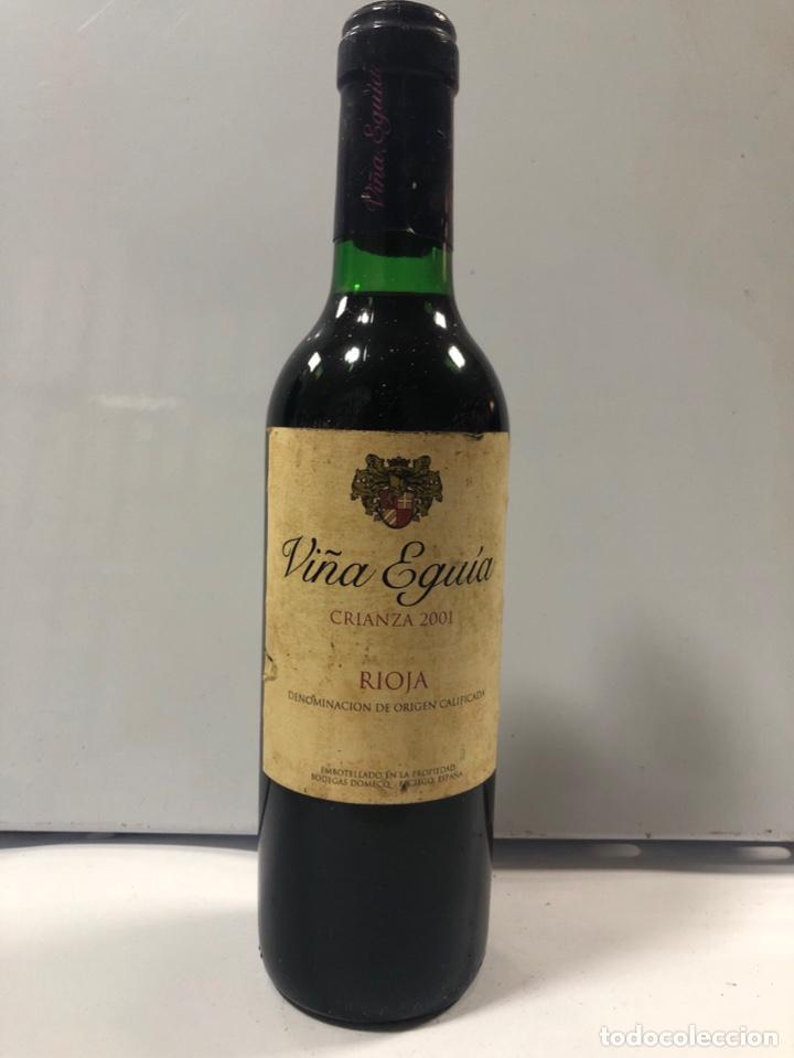 Collectionnisme de vins et liqueurs: BOTELLIN DE RIOJA. CRIANZA 2001. VI&Ntilde;A EGU&Iacute;A. BODEHAS DOMECQ. 37,5 CL. 12,5% VOL.