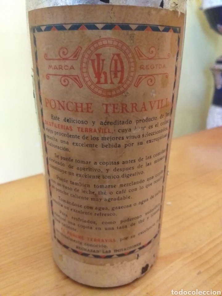 Coleccionismo de vinos y licores: Ponche Terravill precintada - Foto 5