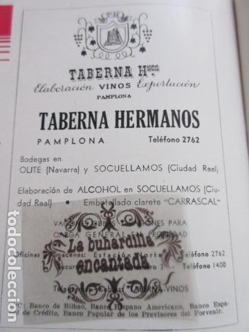 Coleccionismo de vinos y licores: PUBLICIDAD 1951 - COLECCION BEBIDAS - TABERNA HERMANOS PAMPLONA