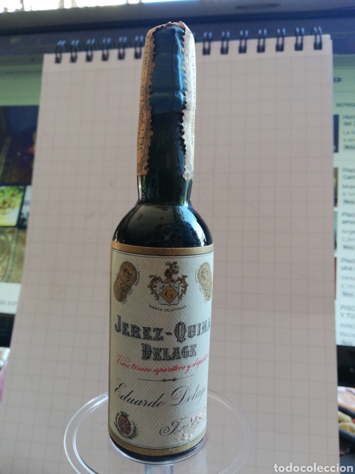 Coleccionismo de vinos y licores: Botellin Jerez Quina Delage