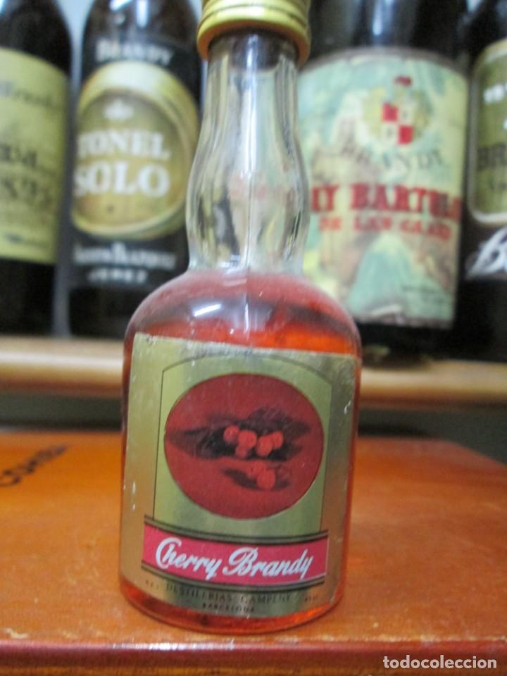 Coleccionismo de vinos y licores: ANTIGUO BOTELLIN BRANDY CO&Ntilde;AC, CHERRY BRANDY DESTILERIAS CAMPENY 11 CM