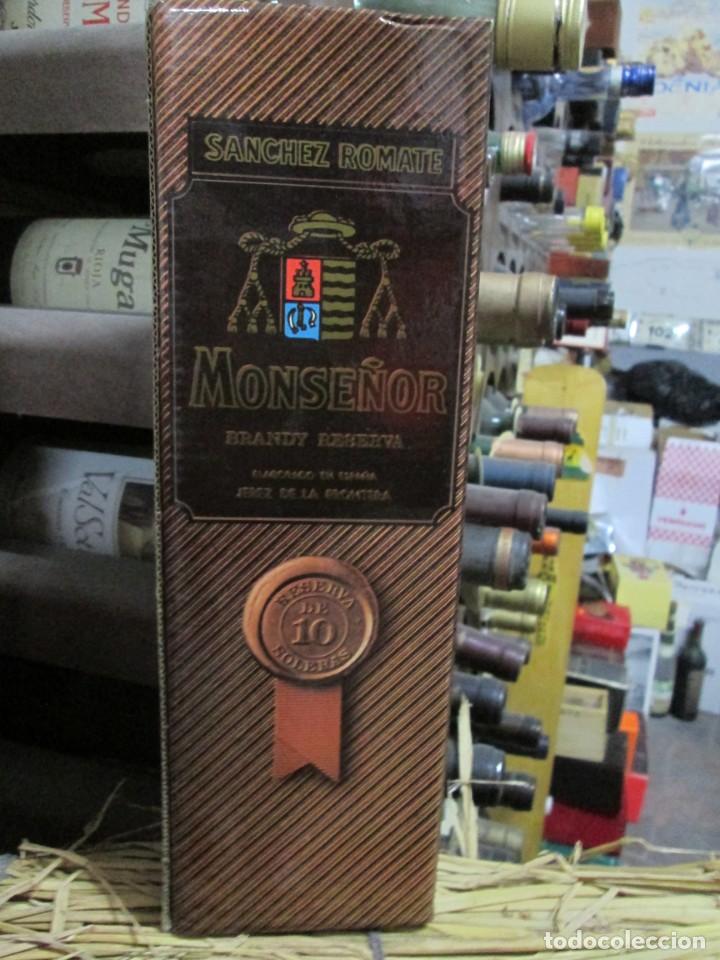 Coleccionismo de vinos y licores: ANTIGUA CAJA VACIA BRANDY CO&Ntilde;AC, MONSE&Ntilde;OR DE SANCHEZ ROMATE