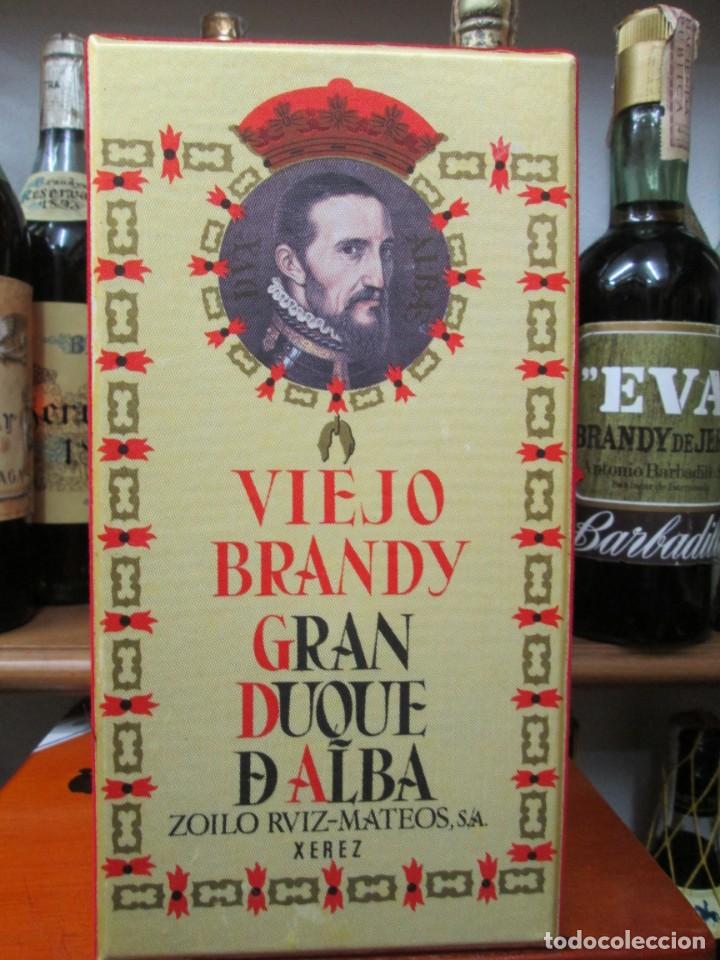 Coleccionismo de vinos y licores: ANTIGUA CAJA VACIA BRANDY CO&Ntilde;AC, GRAN DUQUE DE ALBA, VIEJO SOLERA 80 A&Ntilde;OS