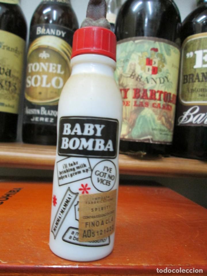 Coleccionismo de vinos y licores: ANTIGUO BOTELLIN BRANDY CO&Ntilde;AC, BABY BOMBA 12 CM ALTURA