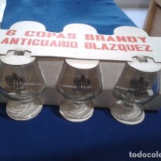 Coleccionismo de vinos y licores: LOTE 6 COPAS BRANDY AGUSTIN BLAZQUEZ ( BRANDY ANTICUARIO BLAZQUEZ ) JEREZ DE LA FRONTERA