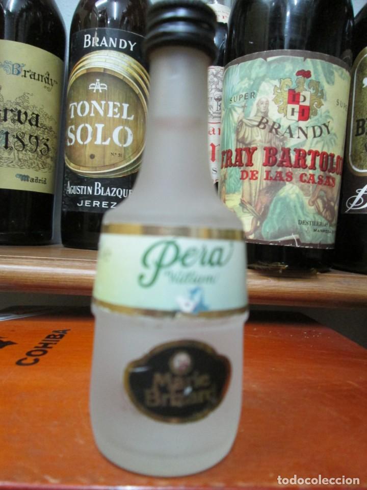 Coleccionismo de vinos y licores: ANTIGUO BOTELLIN BRANDY CO&Ntilde;AC, PERA MARIE BRIZARD 11 CM ALTURA