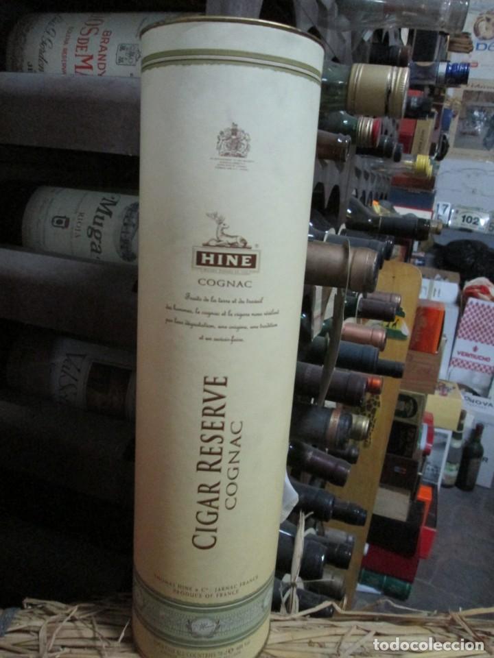 Coleccionismo de vinos y licores: ANTIGUA CAJA VACIA BRANDY CO&Ntilde;AC, HINE GIGAR RESERVE