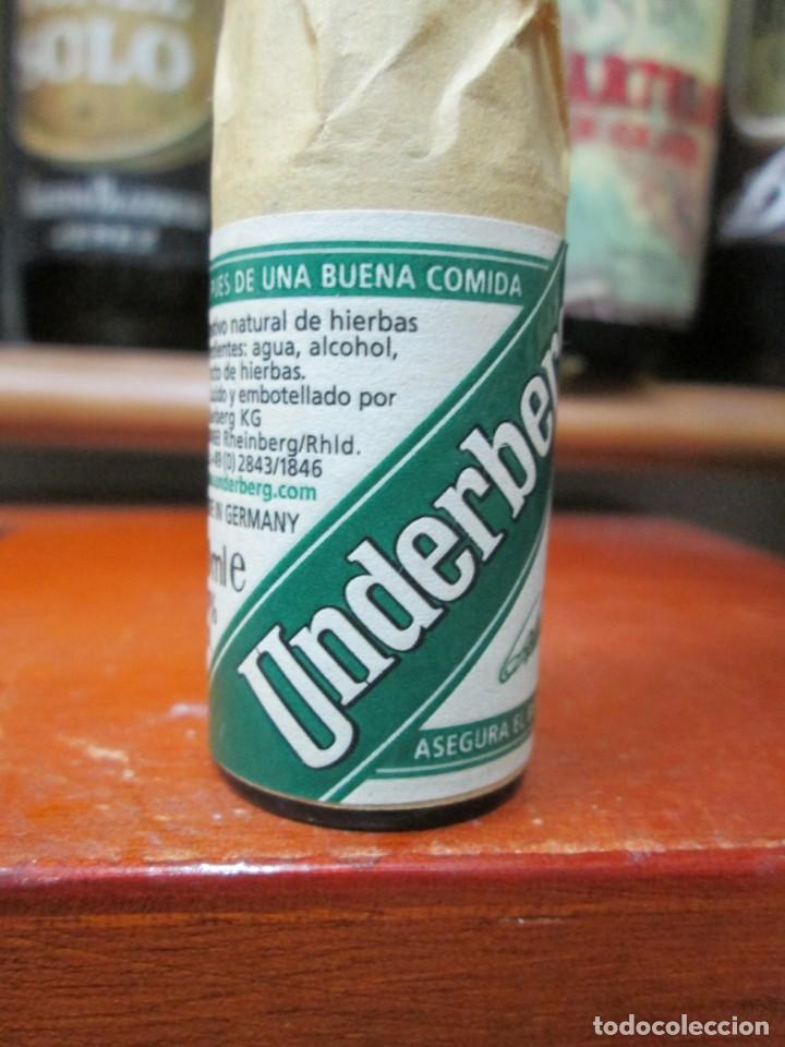 Coleccionismo de vinos y licores: ANTIGUO BOTELLIN BRANDY CO&Ntilde;AC, UNDENBER DIGETIVO 12 CM