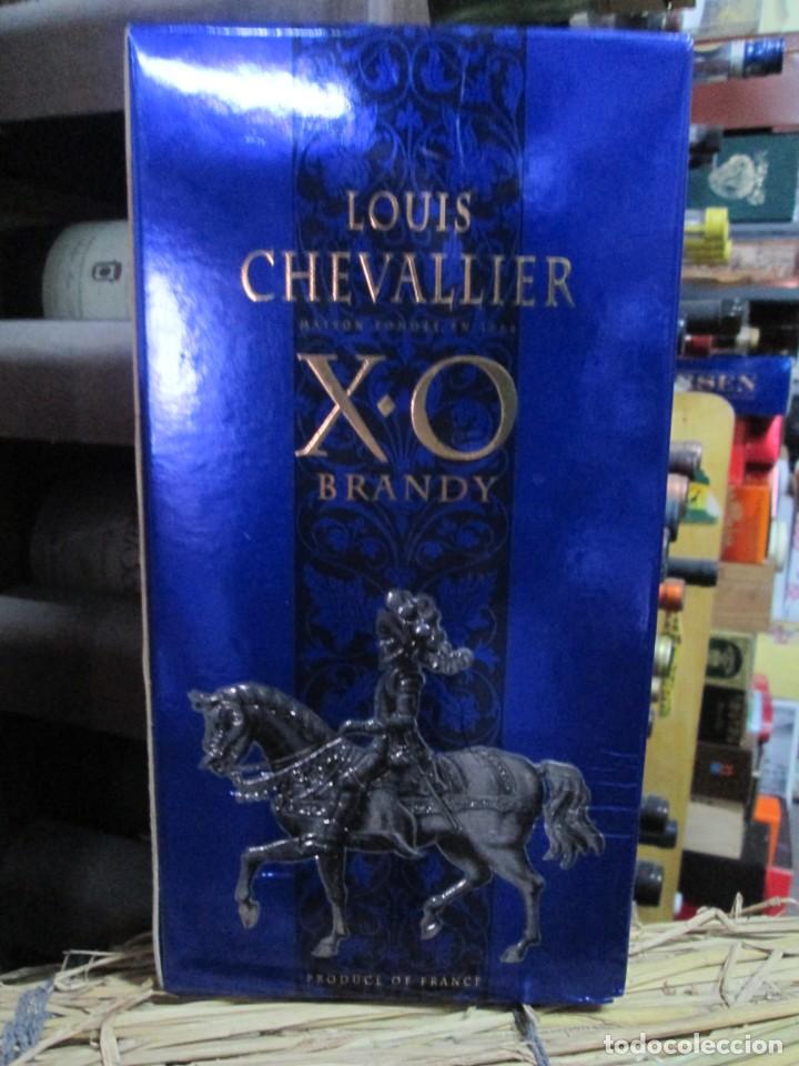 Coleccionismo de vinos y licores: ANTIGUA CAJA VACIA BRANDY CO&Ntilde;AC, LOUIS CHEVALLIER X.O.