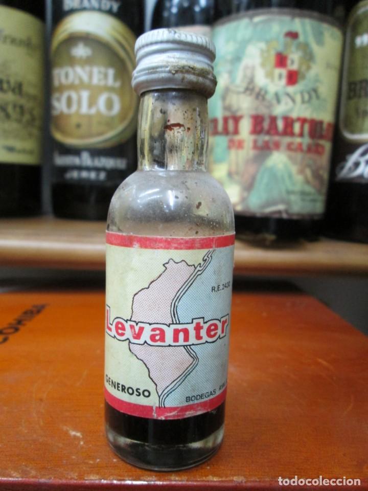 Coleccionismo de vinos y licores: ANTIGUAO BOTELLIN BRANDY CO&Ntilde;AC, GENEROSO DE AYALA LEVANTE