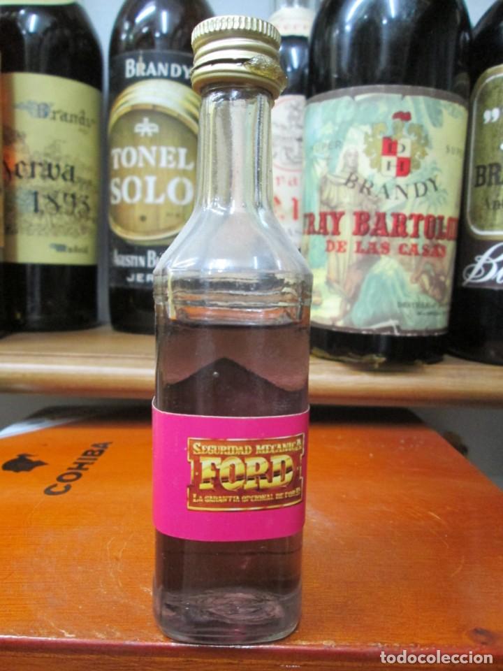 Coleccionismo de vinos y licores: ANTIGUA BOTELLA BRANDY CO&Ntilde;AC, SEGURIDAD MECANICA FORD