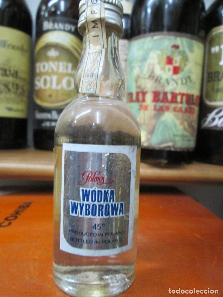 Coleccionismo de vinos y licores: ANTIGUO BOTELLIN BRANDY CO&Ntilde;AC, WODKA WYBOROWA 45 GRADOS POLONIA