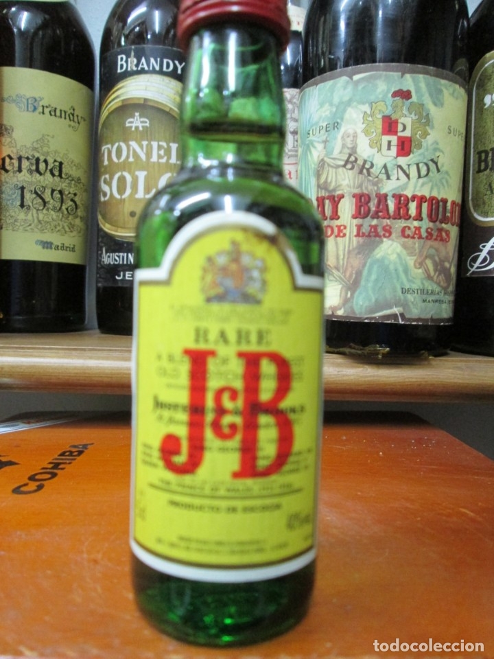 Coleccionismo de vinos y licores: ANTIGUO BOTELLIN BRANDY CO&Ntilde;AC,J-B RARE SCOTCH WHISKY
