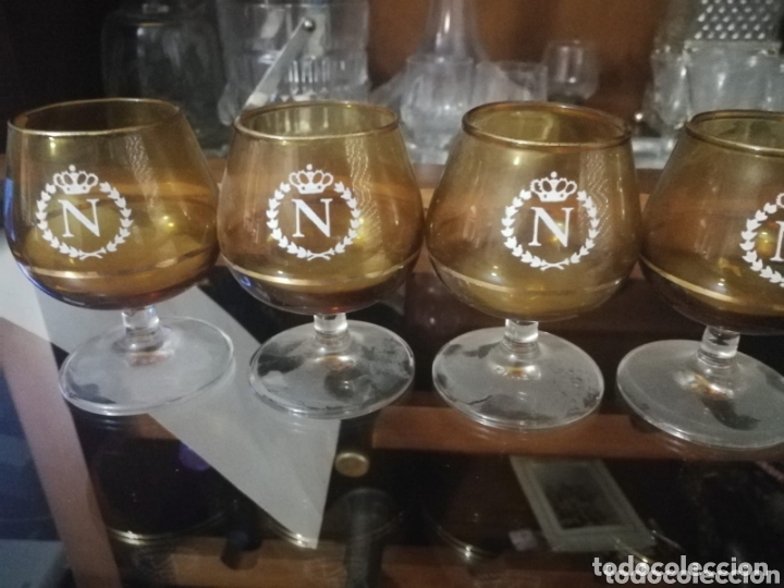 Coleccionismo de vinos y licores: 6 copas de coña marca N napoleón antiguas - Foto 2 - 172463515